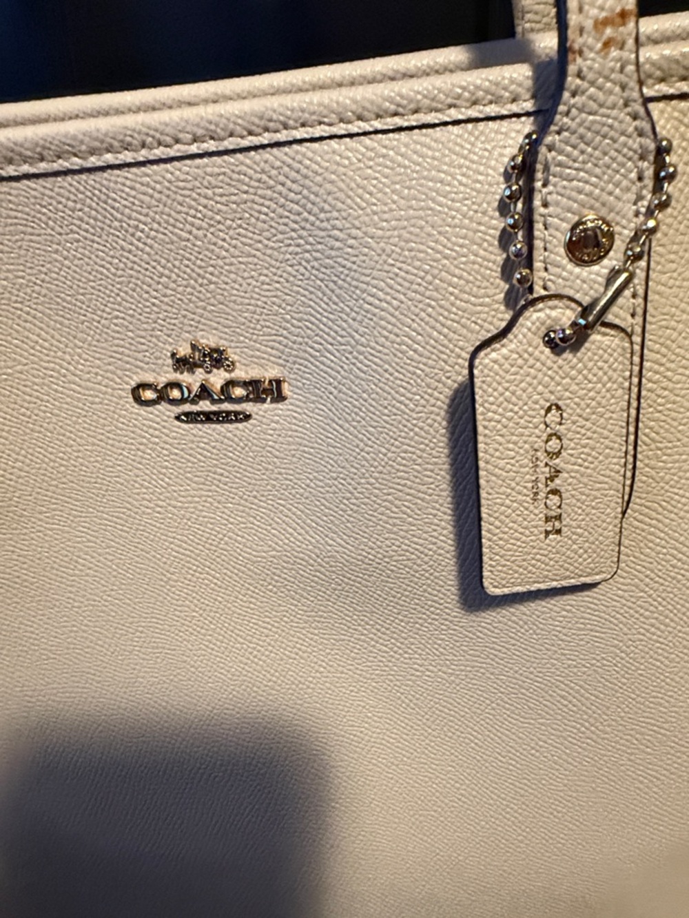 Coach City Zip Tote in Chalk - Picture 5 of 12